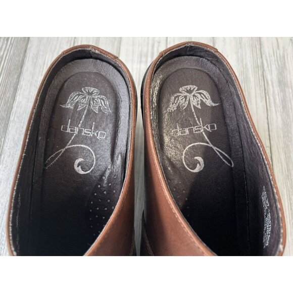 Dansko Womens 37 EU 6.5 US Raina Distressed Brown Leather Bohemian casual/dress. - Picture 6 of 9